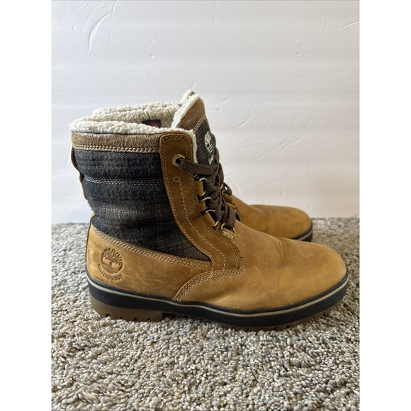 Timberland Men\'s Spruce Mountain Insulated Waterproof Boots Wheat Mid Size 9